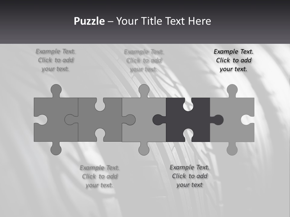 A Row Of Tires With A Black Background PowerPoint Template