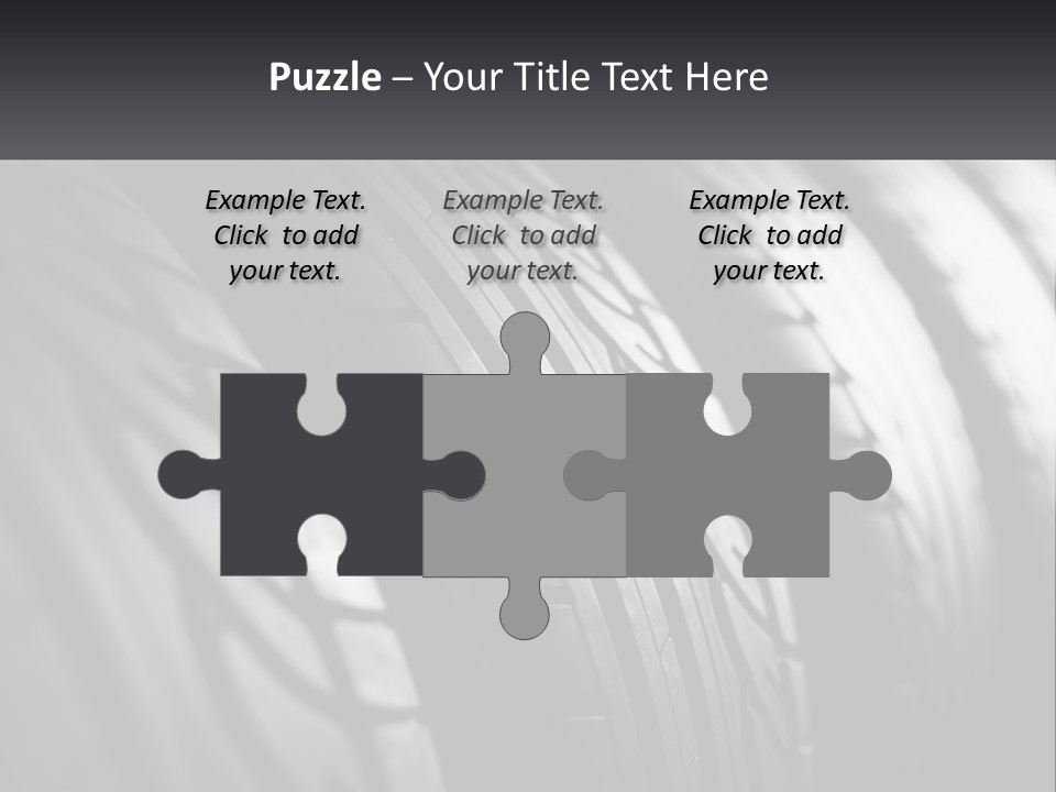 A Row Of Tires With A Black Background PowerPoint Template