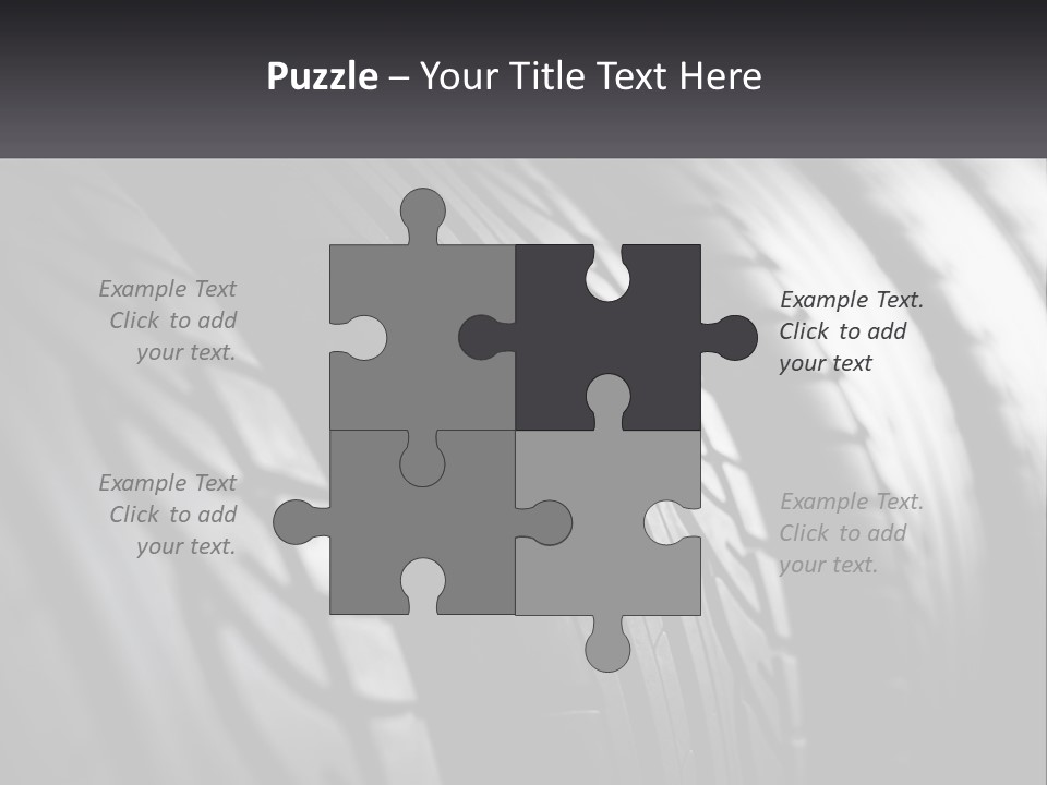 A Row Of Tires With A Black Background PowerPoint Template