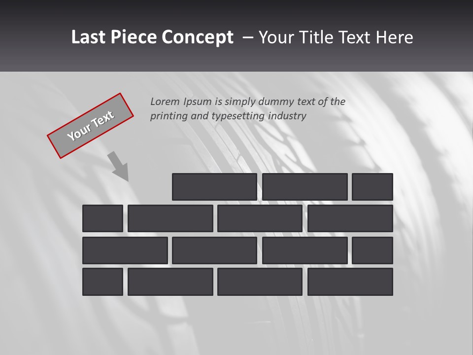 A Row Of Tires With A Black Background PowerPoint Template