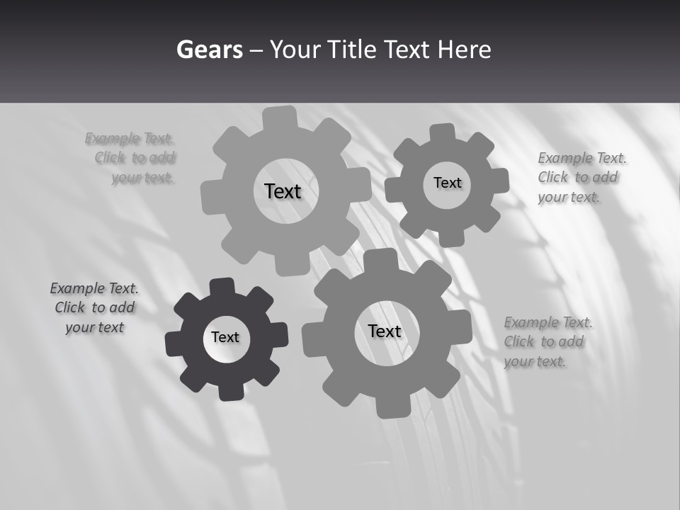 A Row Of Tires With A Black Background PowerPoint Template