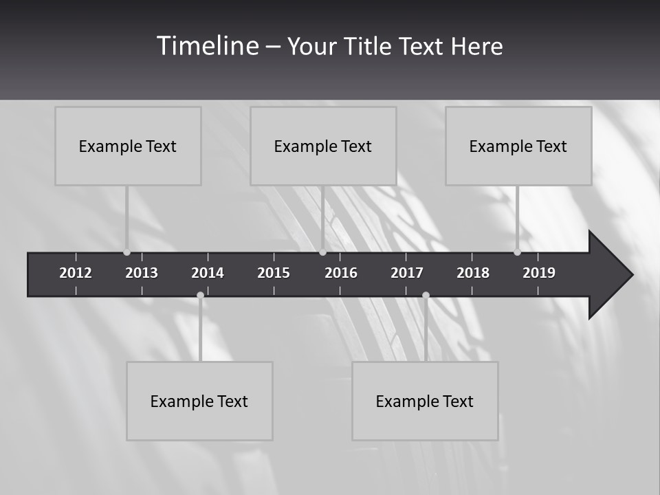 A Row Of Tires With A Black Background PowerPoint Template