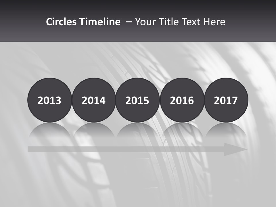 A Row Of Tires With A Black Background PowerPoint Template