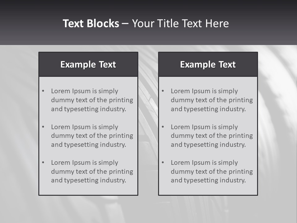 A Row Of Tires With A Black Background PowerPoint Template