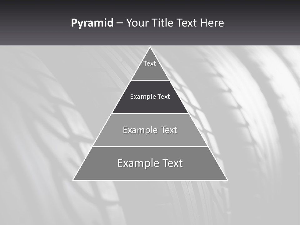 A Row Of Tires With A Black Background PowerPoint Template