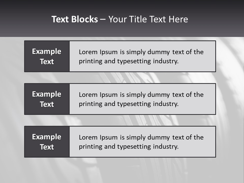 A Row Of Tires With A Black Background PowerPoint Template