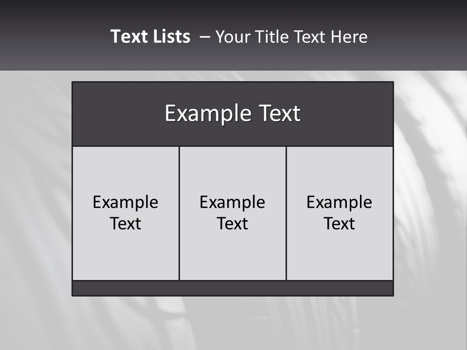 A Row Of Tires With A Black Background PowerPoint Template