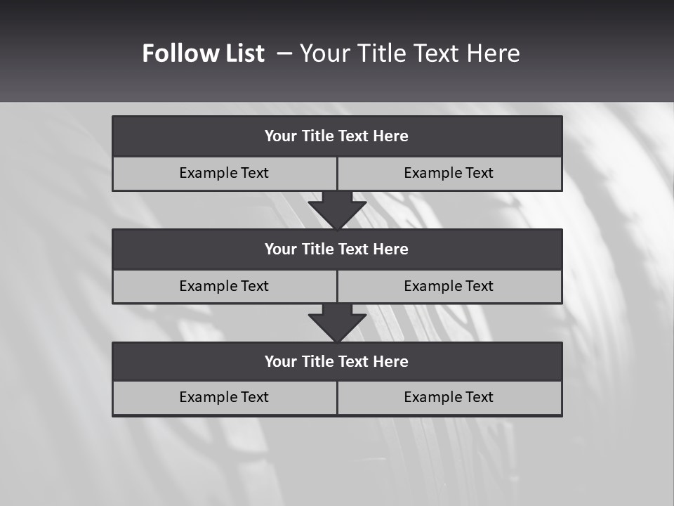 A Row Of Tires With A Black Background PowerPoint Template