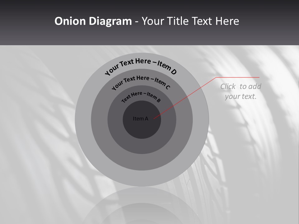 A Row Of Tires With A Black Background PowerPoint Template