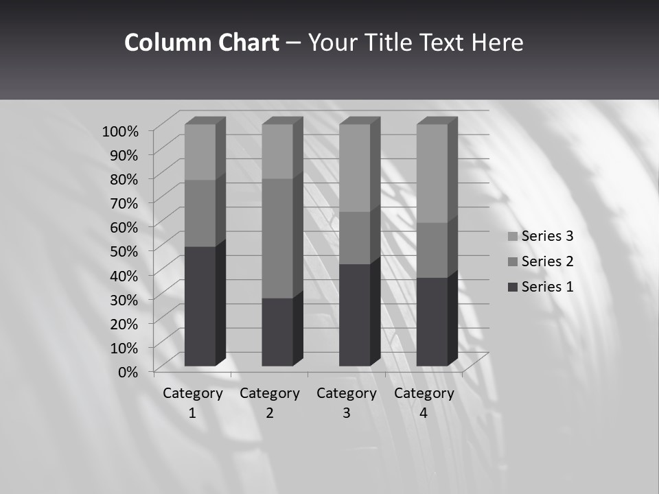 A Row Of Tires With A Black Background PowerPoint Template