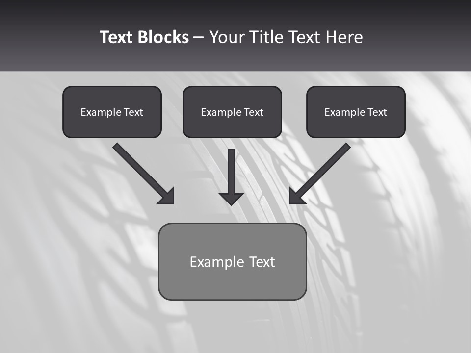 A Row Of Tires With A Black Background PowerPoint Template