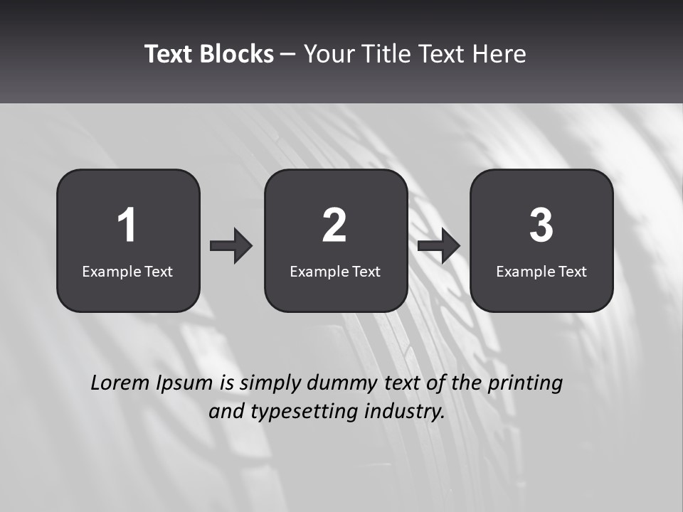 A Row Of Tires With A Black Background PowerPoint Template