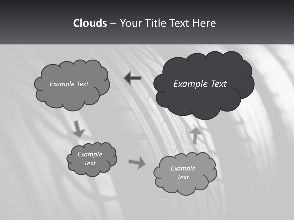 A Row Of Tires With A Black Background PowerPoint Template