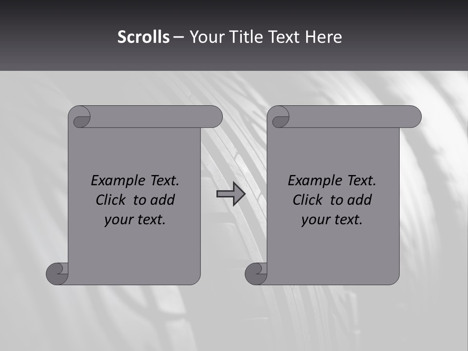 A Row Of Tires With A Black Background PowerPoint Template