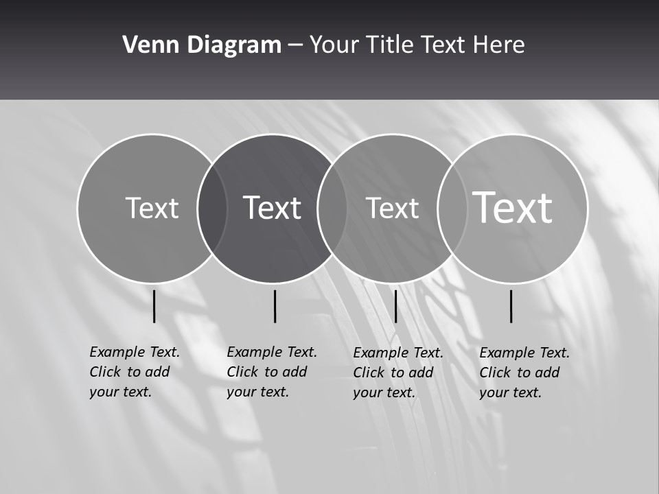 A Row Of Tires With A Black Background PowerPoint Template