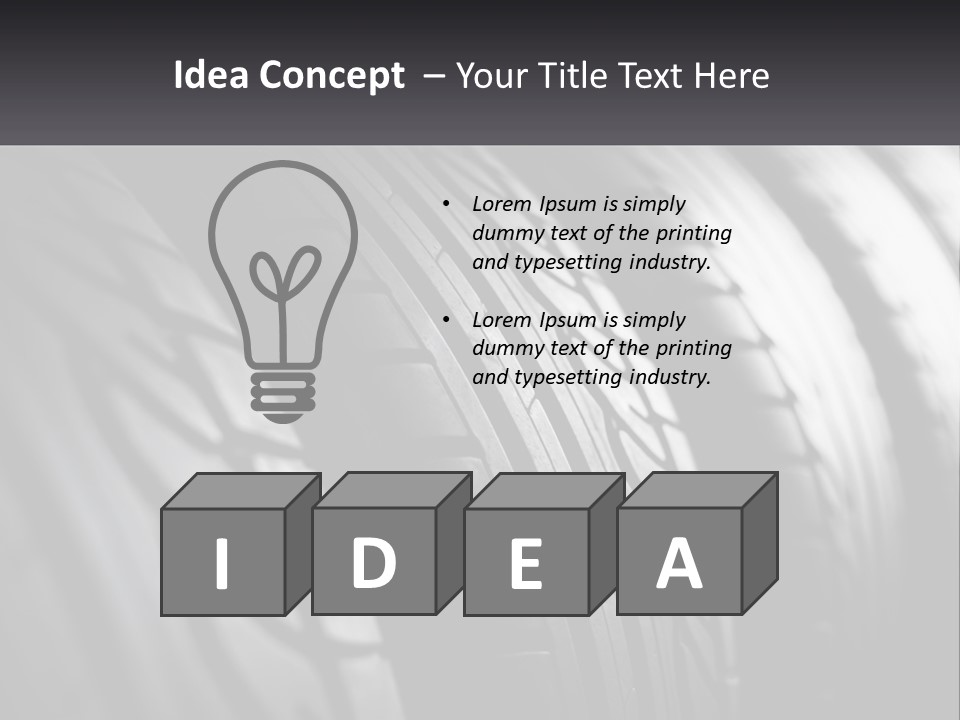 A Row Of Tires With A Black Background PowerPoint Template