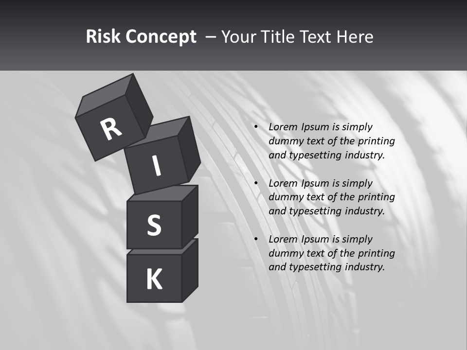 A Row Of Tires With A Black Background PowerPoint Template