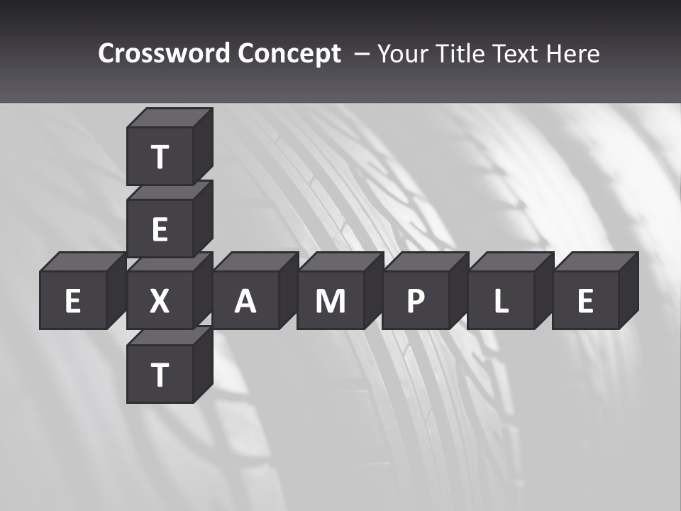 A Row Of Tires With A Black Background PowerPoint Template