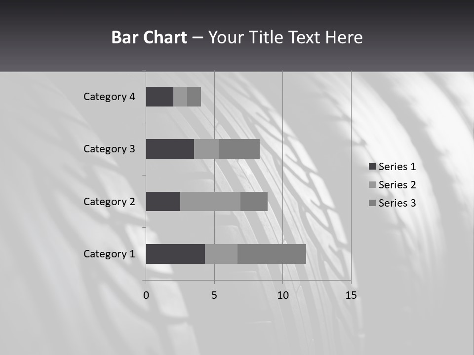 A Row Of Tires With A Black Background PowerPoint Template