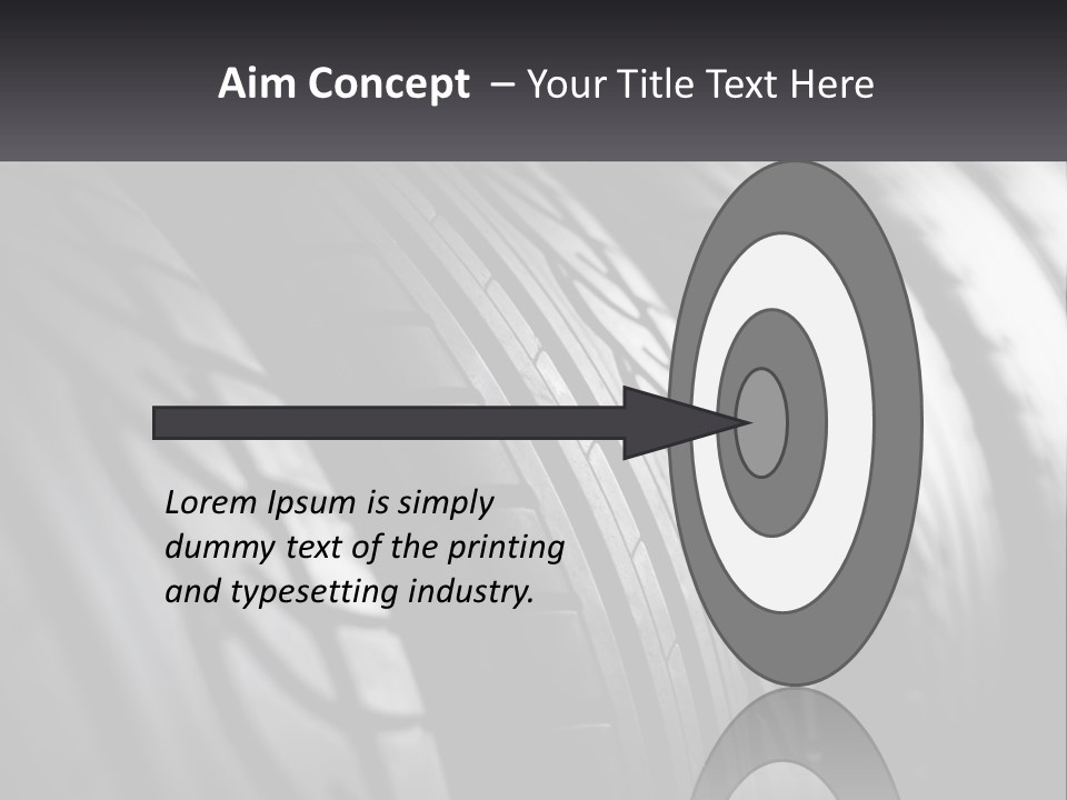 A Row Of Tires With A Black Background PowerPoint Template