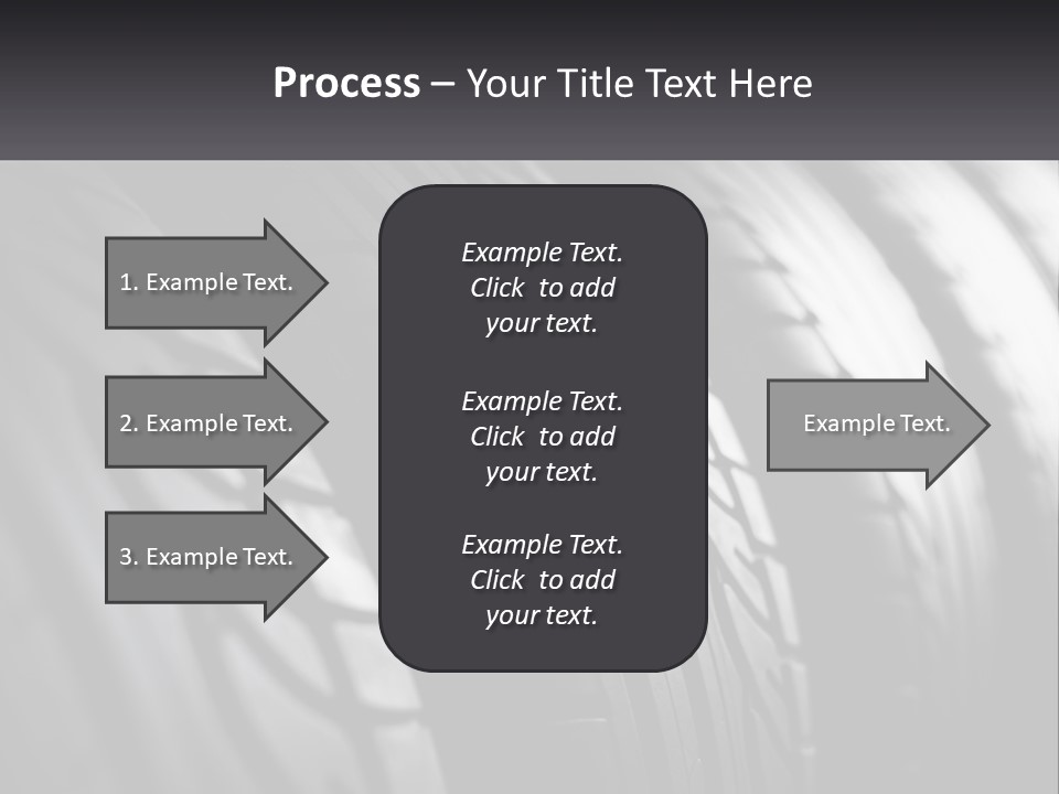 A Row Of Tires With A Black Background PowerPoint Template