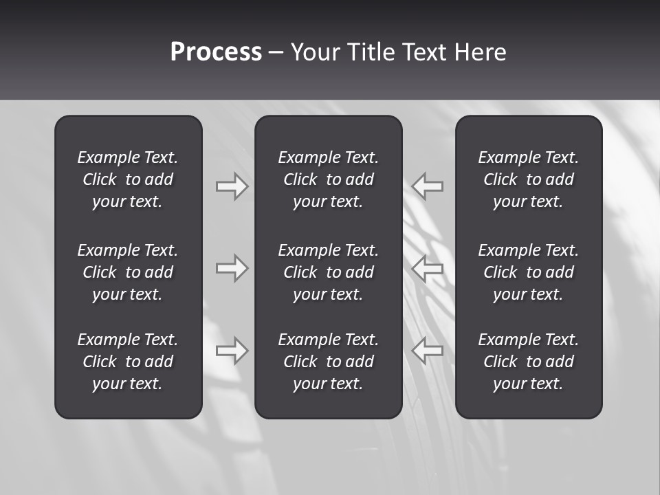 A Row Of Tires With A Black Background PowerPoint Template