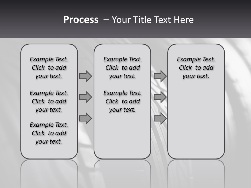 A Row Of Tires With A Black Background PowerPoint Template