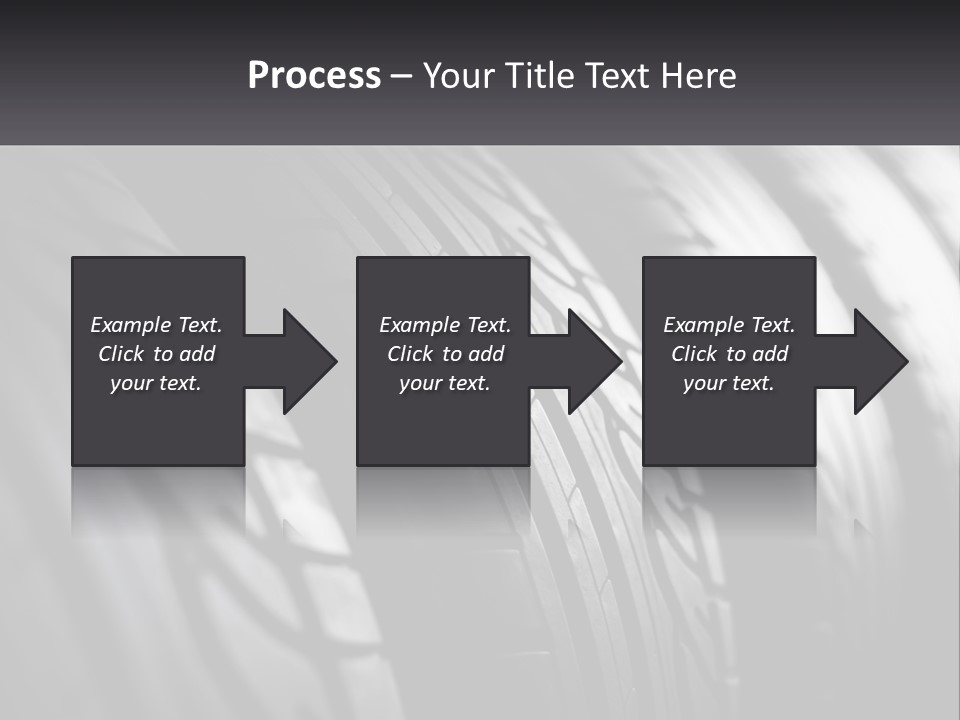 A Row Of Tires With A Black Background PowerPoint Template