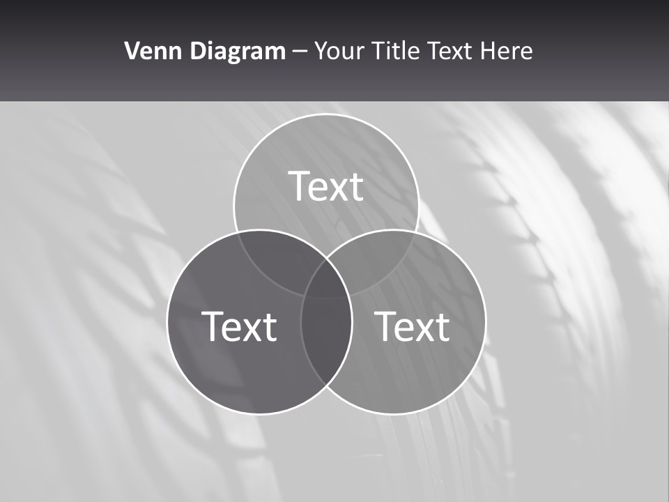 A Row Of Tires With A Black Background PowerPoint Template