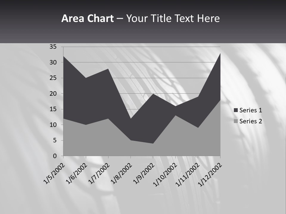 A Row Of Tires With A Black Background PowerPoint Template
