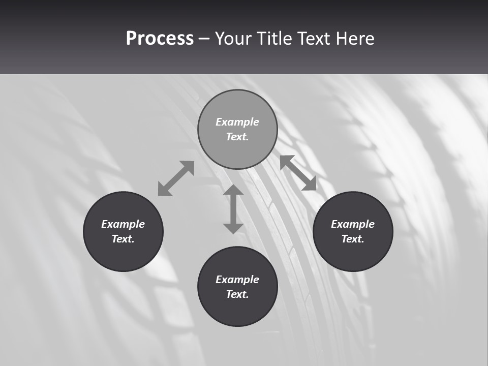 A Row Of Tires With A Black Background PowerPoint Template