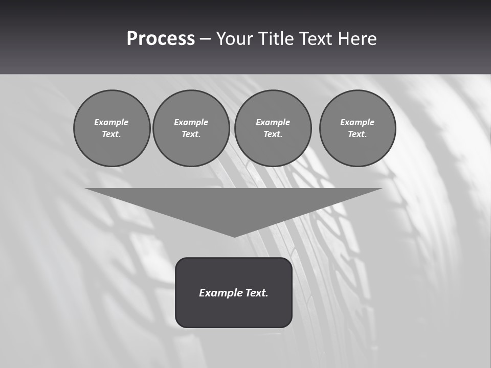 A Row Of Tires With A Black Background PowerPoint Template