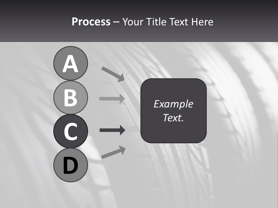A Row Of Tires With A Black Background PowerPoint Template