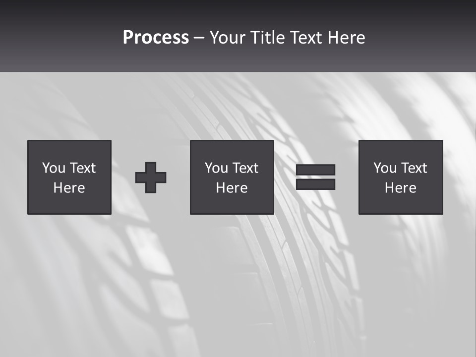 A Row Of Tires With A Black Background PowerPoint Template