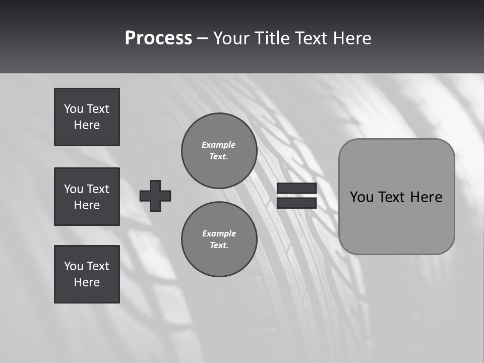 A Row Of Tires With A Black Background PowerPoint Template