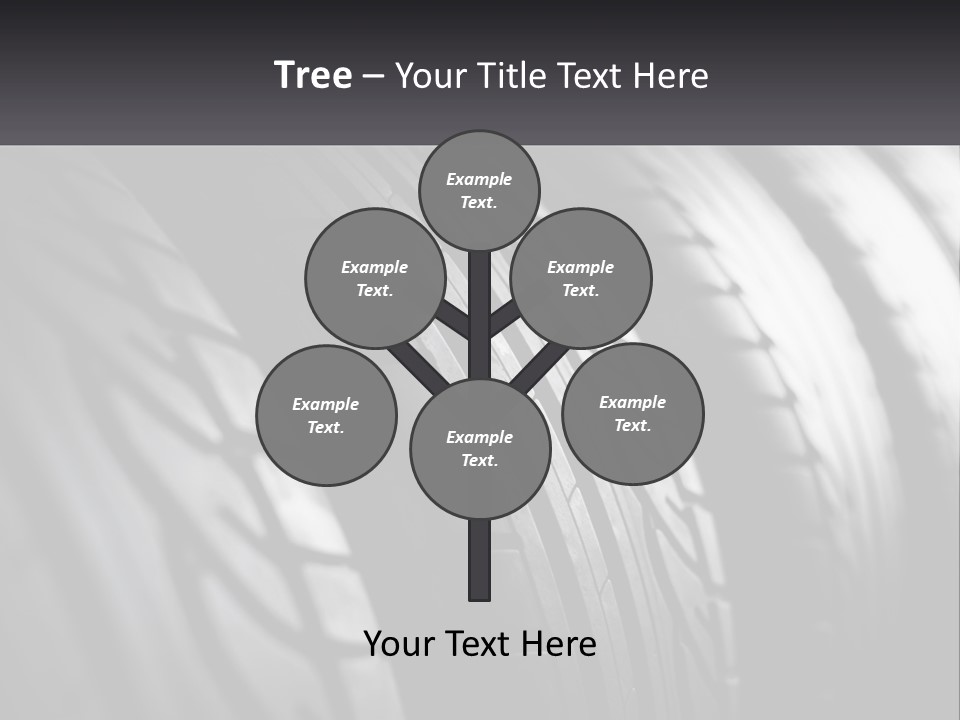 A Row Of Tires With A Black Background PowerPoint Template