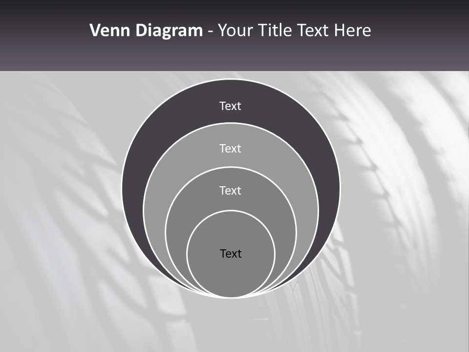 A Row Of Tires With A Black Background PowerPoint Template