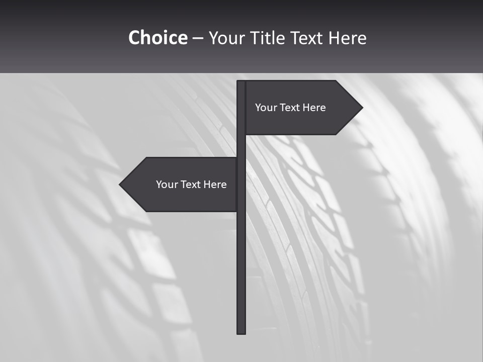 A Row Of Tires With A Black Background PowerPoint Template