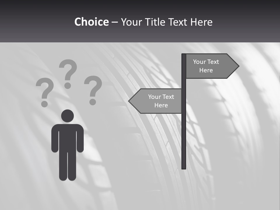 A Row Of Tires With A Black Background PowerPoint Template