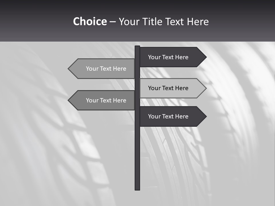 A Row Of Tires With A Black Background PowerPoint Template