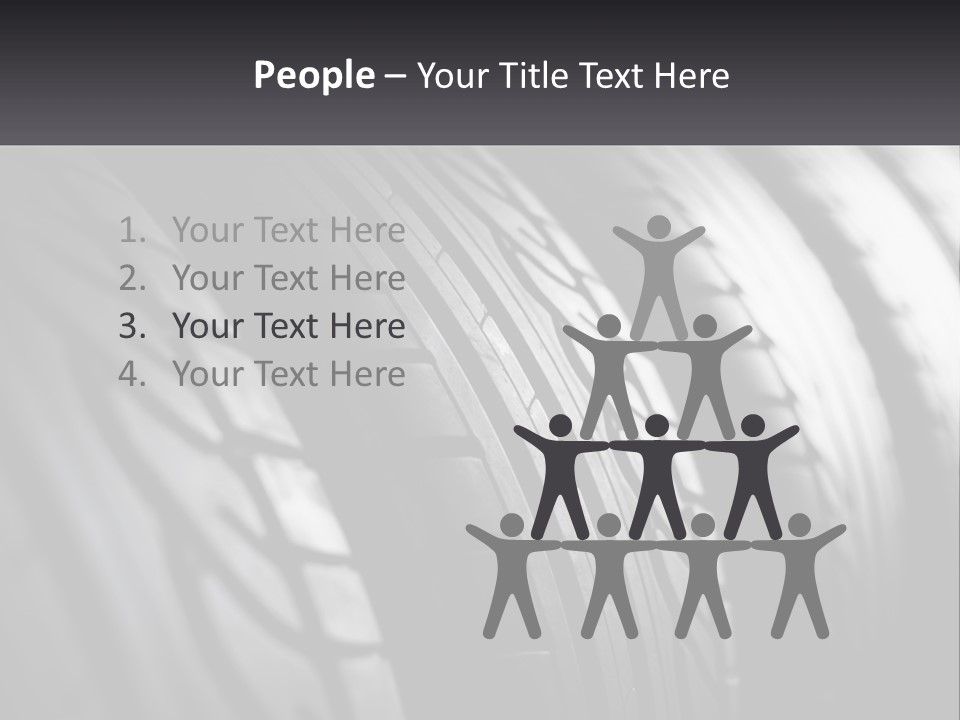 A Row Of Tires With A Black Background PowerPoint Template