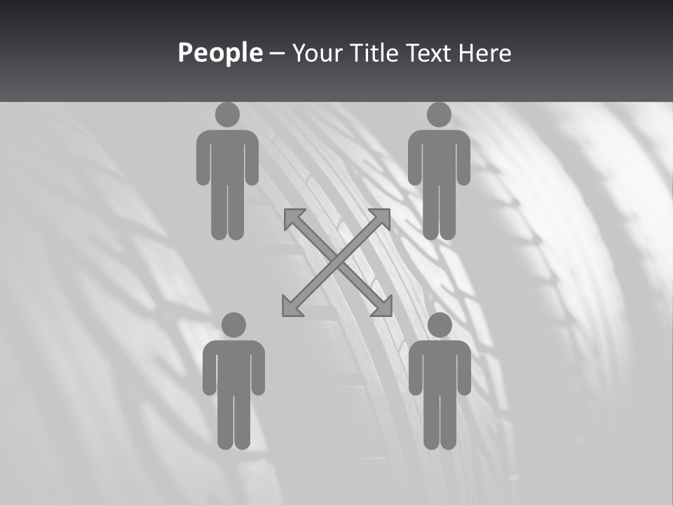 A Row Of Tires With A Black Background PowerPoint Template
