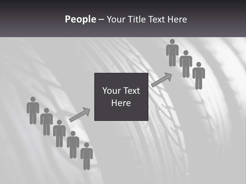 A Row Of Tires With A Black Background PowerPoint Template