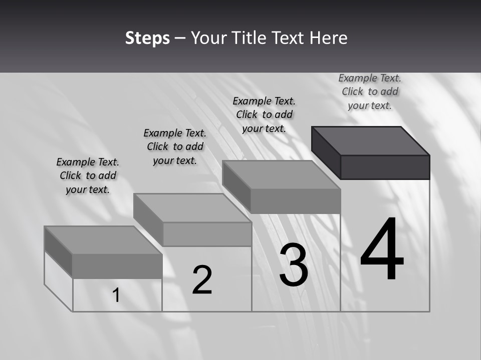 A Row Of Tires With A Black Background PowerPoint Template