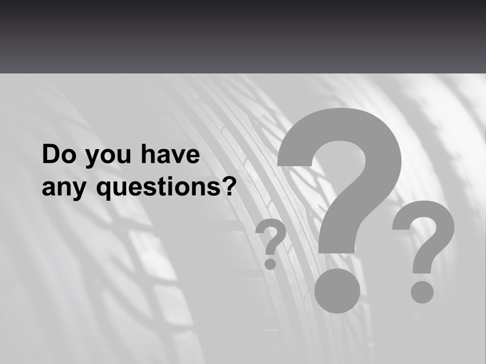 A Row Of Tires With A Black Background PowerPoint Template