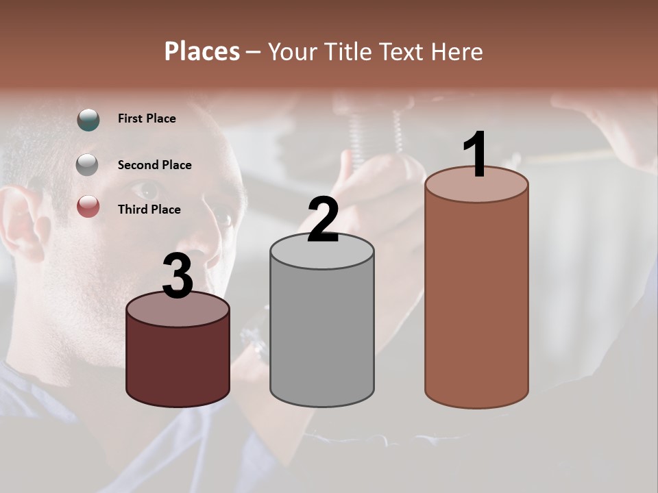 A Man Working On A Car In A Garage PowerPoint Template