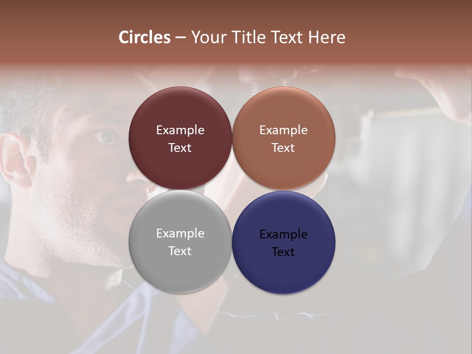 A Man Working On A Car In A Garage PowerPoint Template