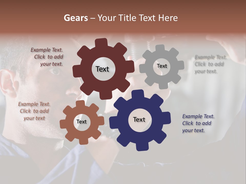A Man Working On A Car In A Garage PowerPoint Template