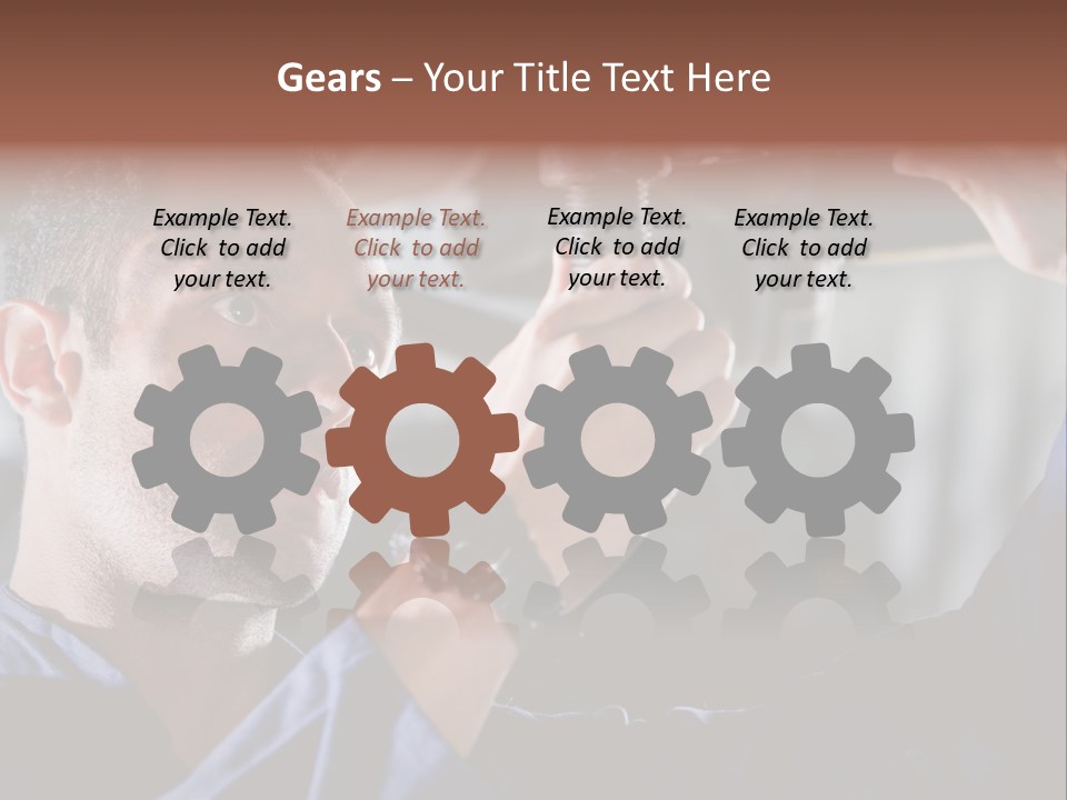 A Man Working On A Car In A Garage PowerPoint Template