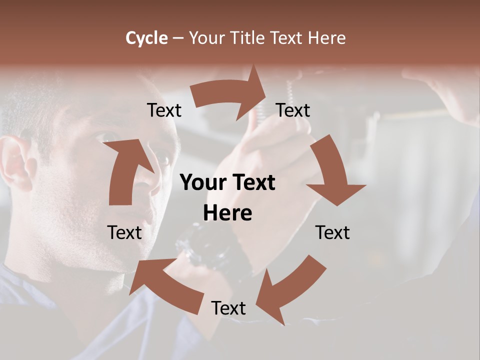 A Man Working On A Car In A Garage PowerPoint Template